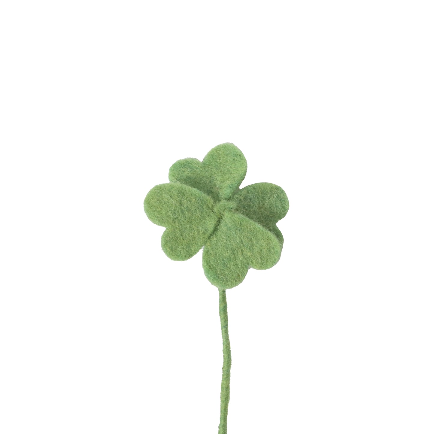 lichtgroen klavertje vier 100% wol