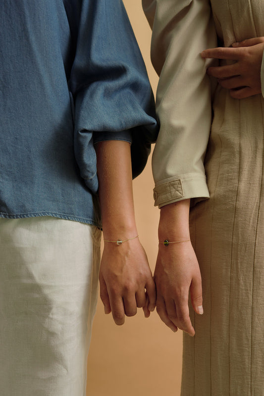 armbanden jij & ik (turquoise en groen)