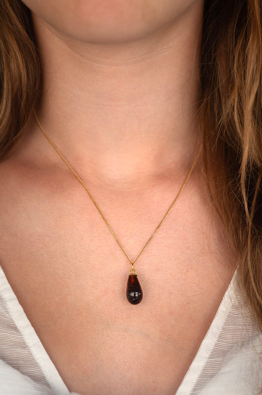 ketting proostparel (kastanje en bladgoud)