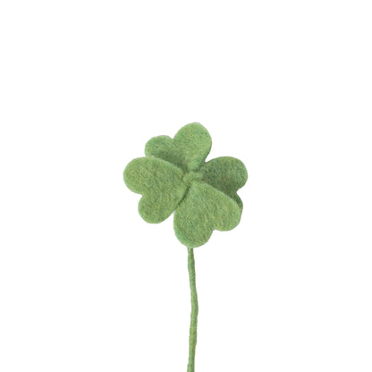 lichtgroen klavertje vier 100% wol