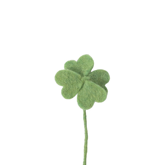 lichtgroen klavertje vier 100% wol