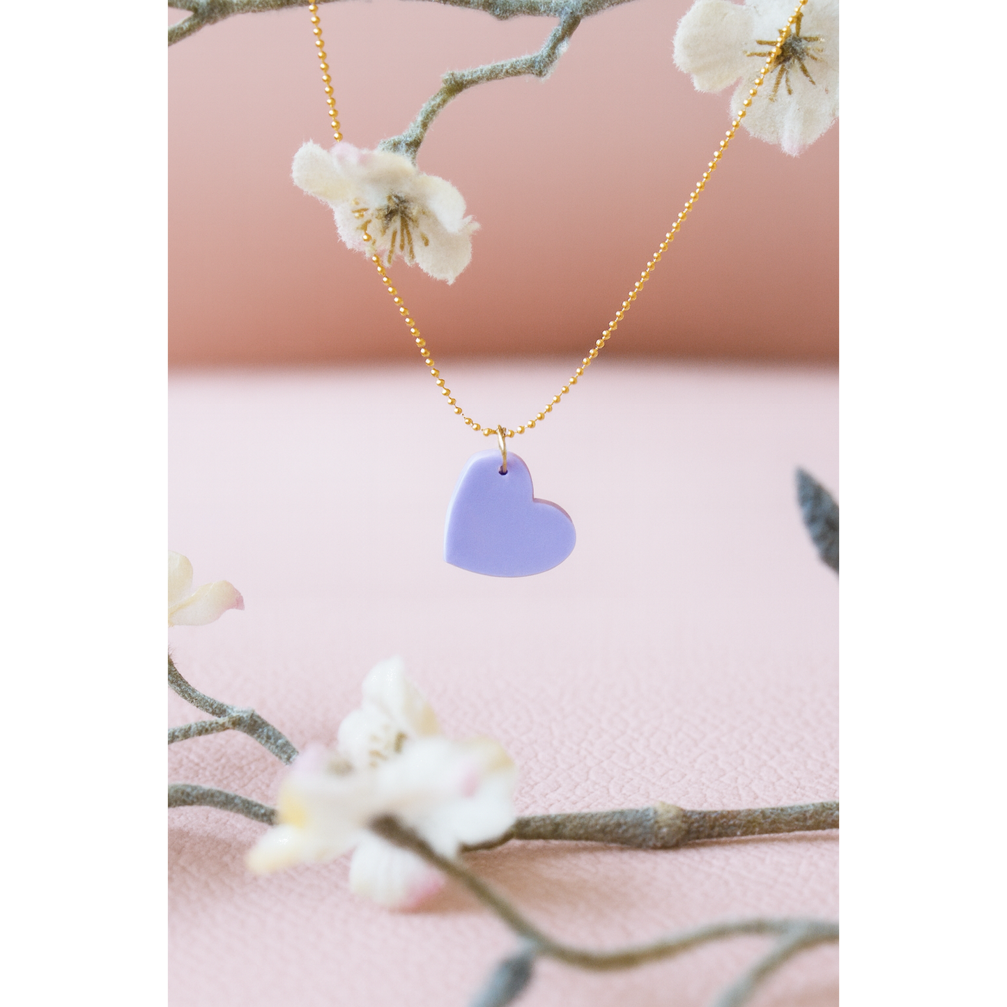 ketting lila hartje