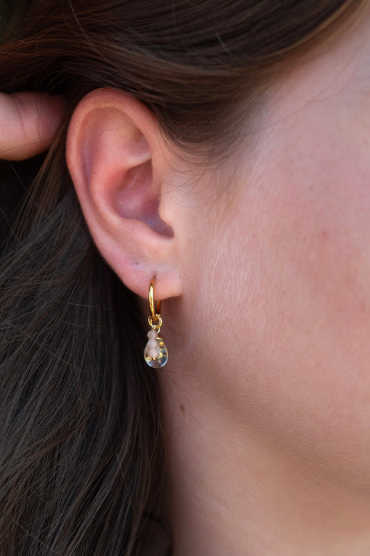 oorbellen feest (bladgoud en glitters)