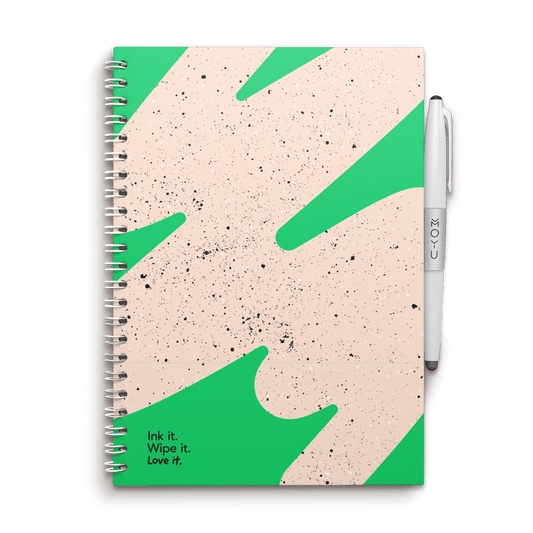 herschrijfbaar notitieboek A5 - Flashy Moss