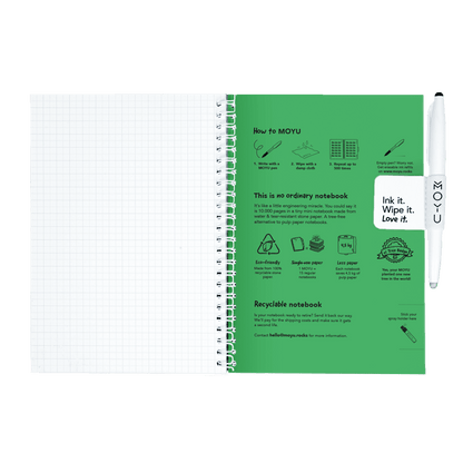herschrijfbaar notitieboek A5 - Flashy Moss