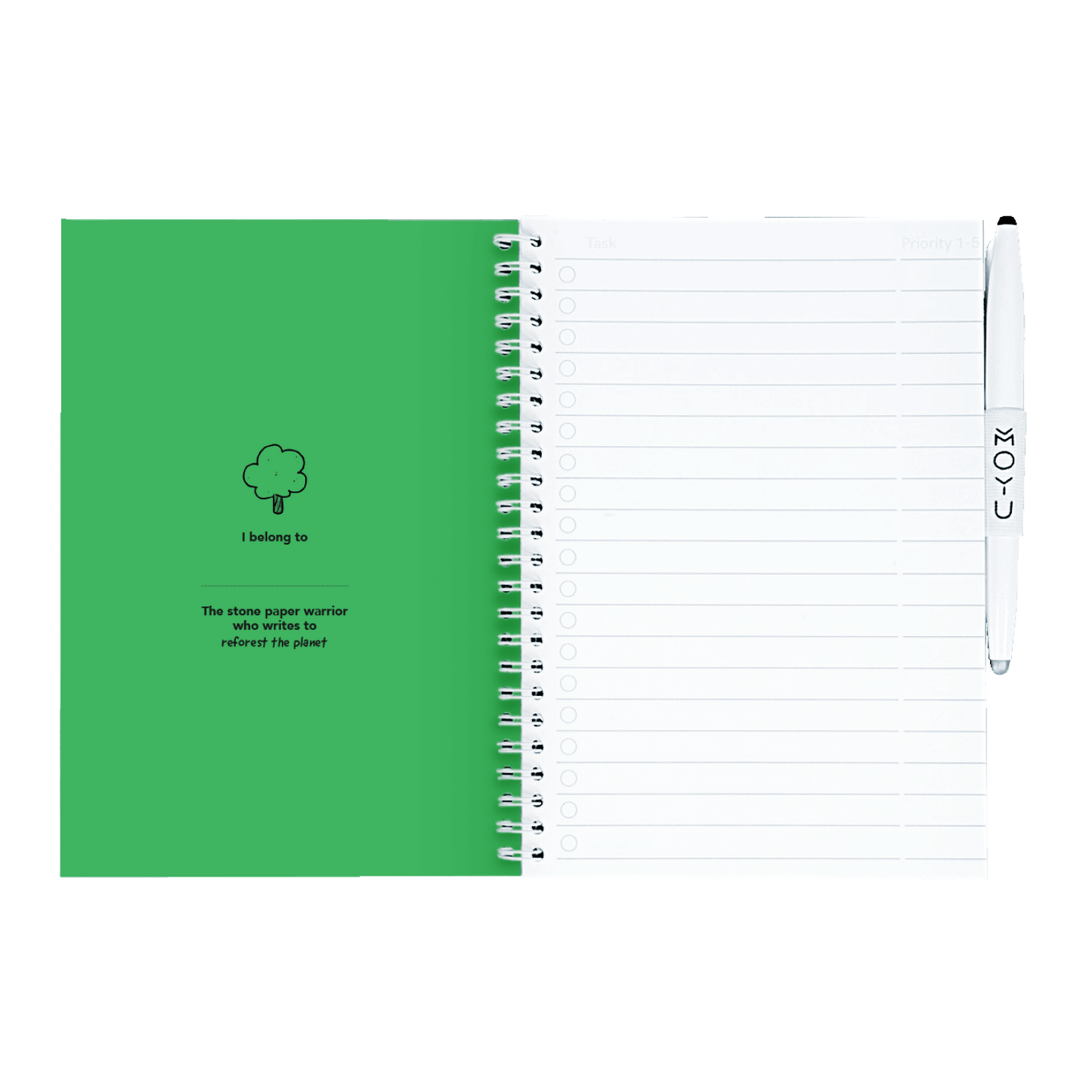 herschrijfbaar notitieboek A5 - Flashy Moss