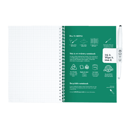herschrijfbaar notitieboek A5 - Forest Green