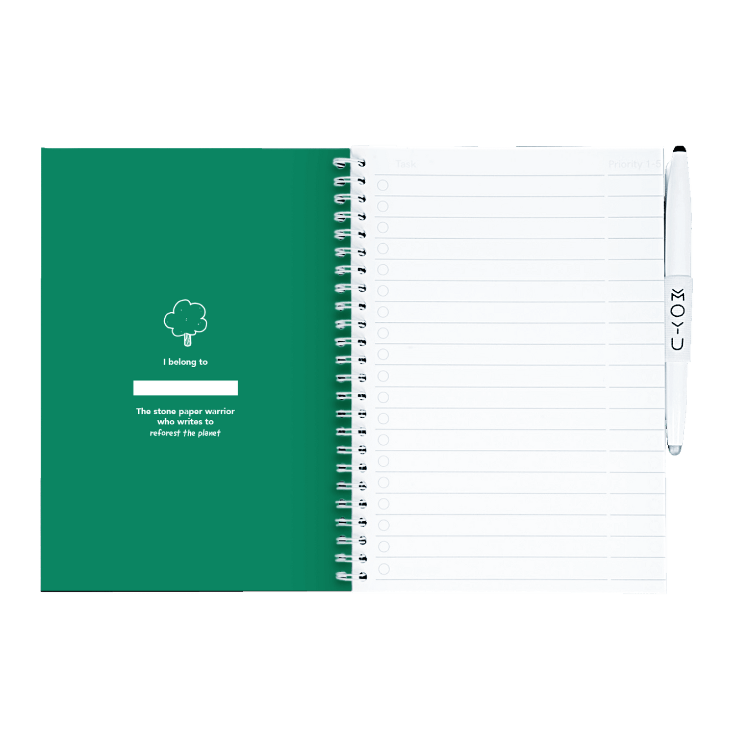 herschrijfbaar notitieboek A5 - Forest Green