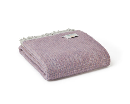 deken lavendel paars 100% wol