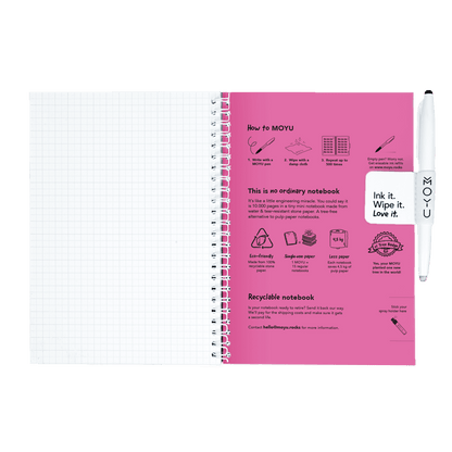 herschrijfbaar notitieboek A5 - Passion Pink