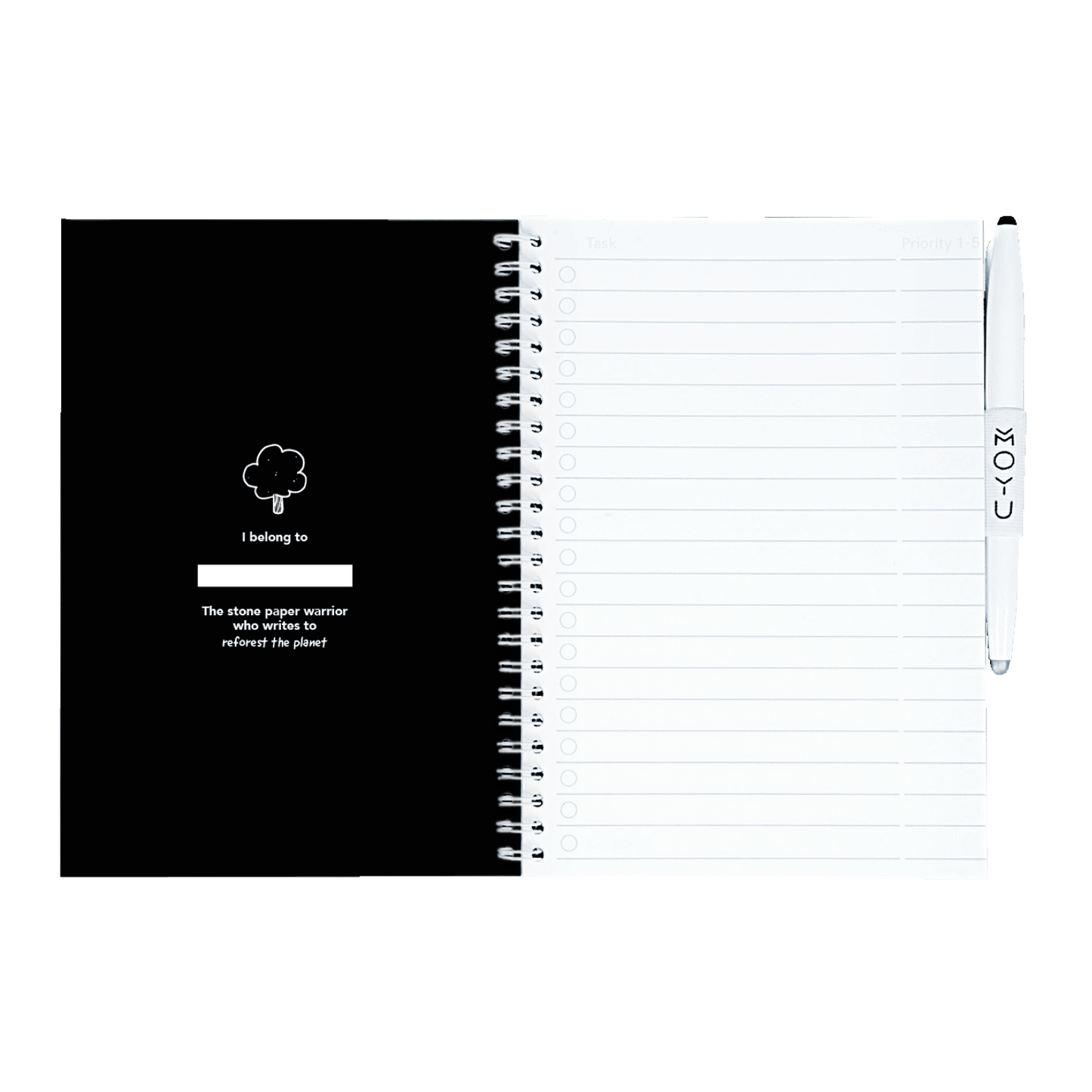 herschrijfbaar notitieboek A5 - Pitch Black