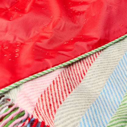 Picknickkleed regenboog 100% wol
