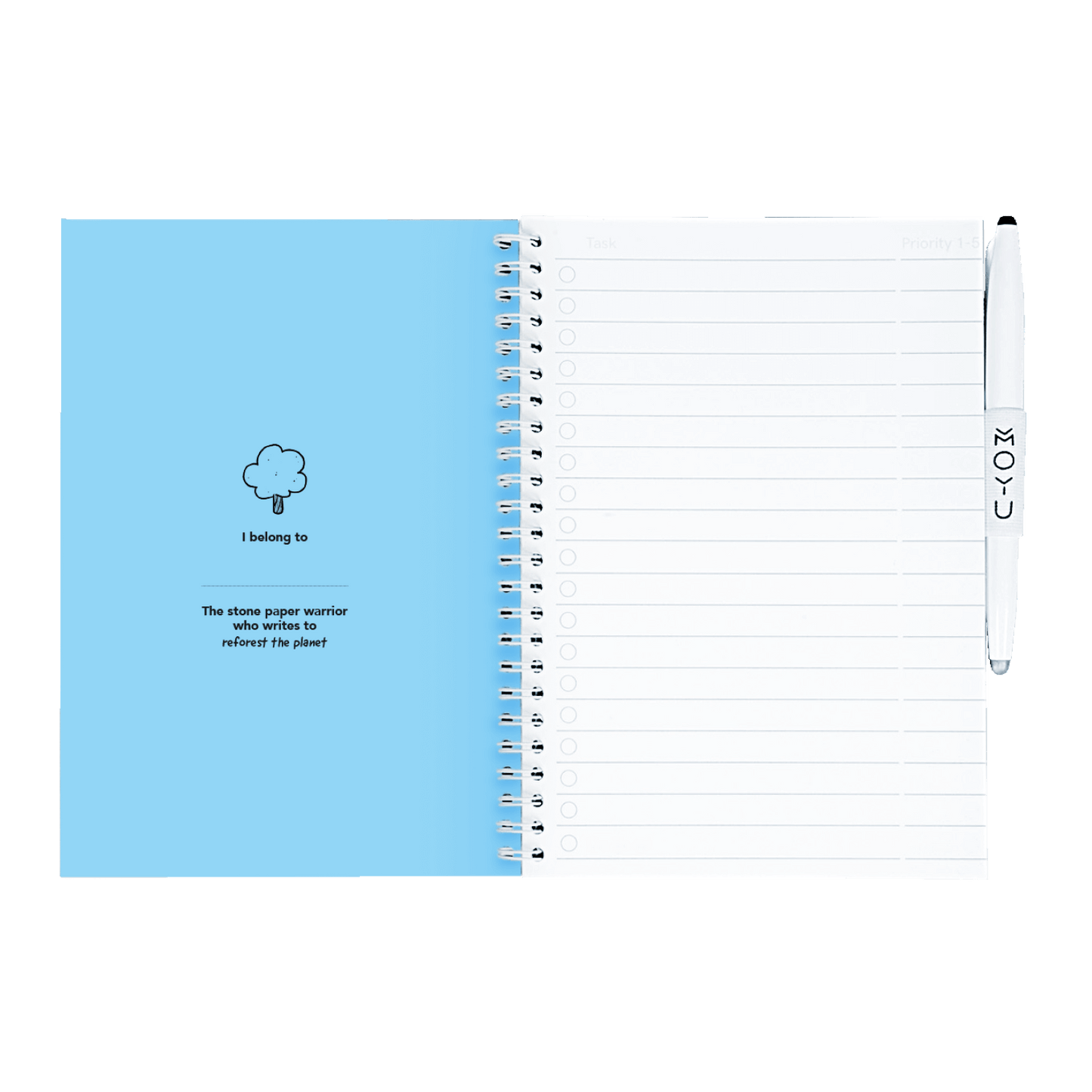 herschrijfbaar notitieboek A5 - Sky Blue
