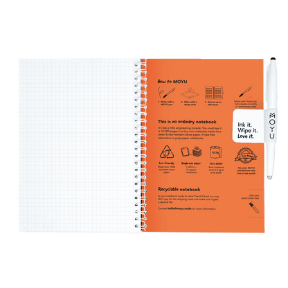 herschrijfbaar notitieboek A5 - Sunset Orange