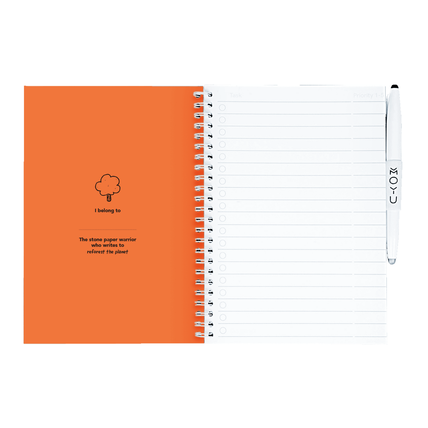 herschrijfbaar notitieboek A5 - Sunset Orange