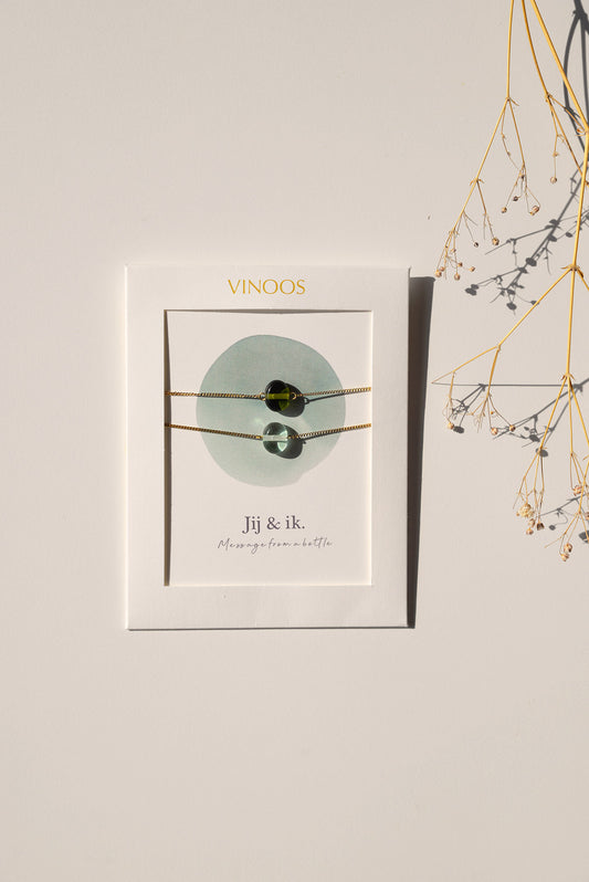 armbanden jij & ik (turquoise en groen)