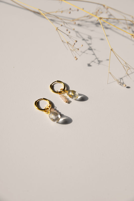 oorbellen feest (bladgoud en glitters)