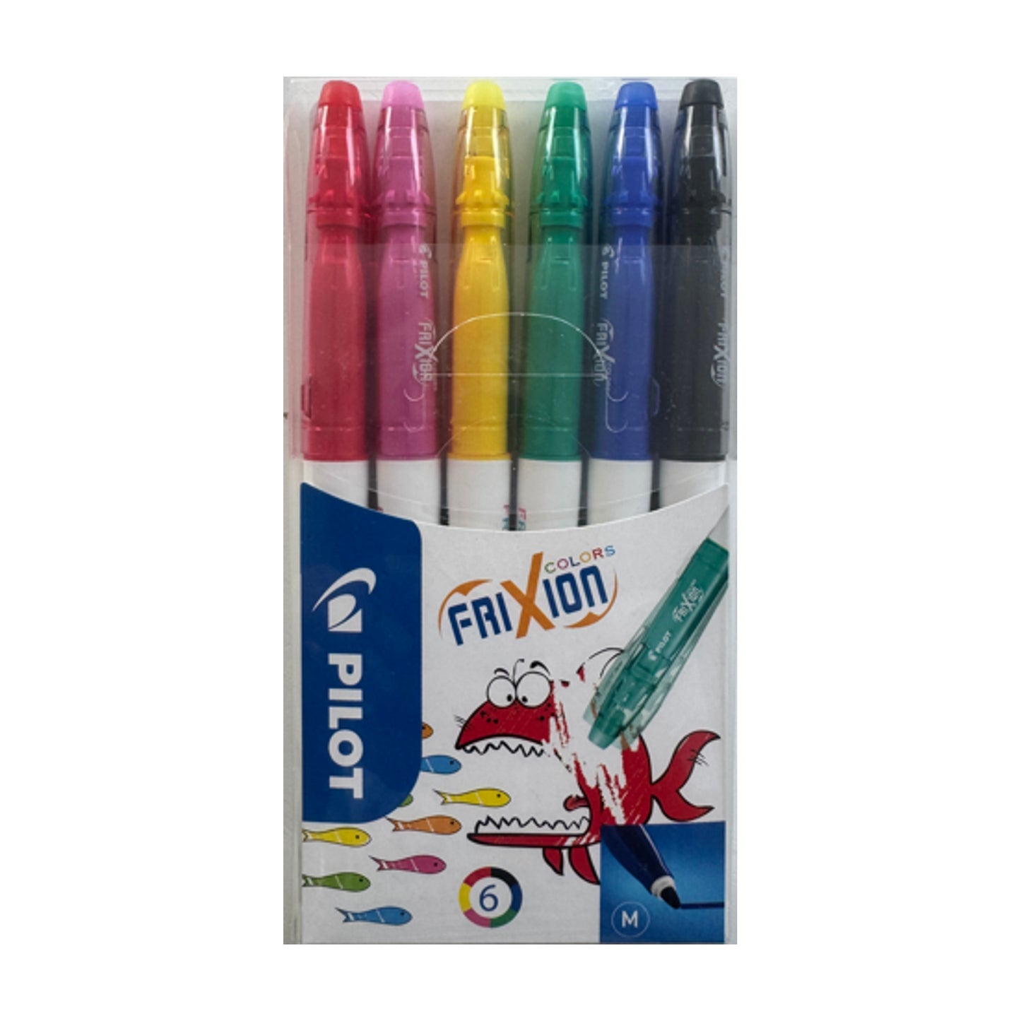 uitwisbare gekleurde stiften (6 stuks)