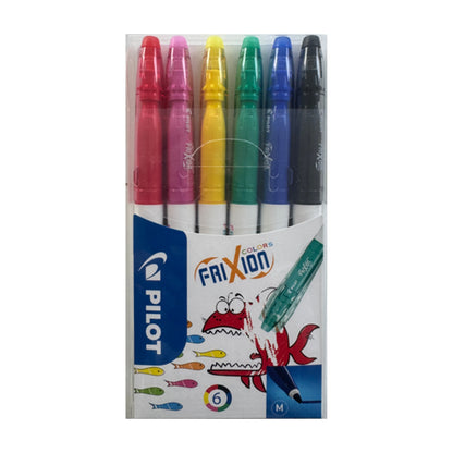 uitwisbare gekleurde stiften (6 stuks)